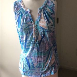 Lilly Pulitzer Essie Sleeveless Top -Large
